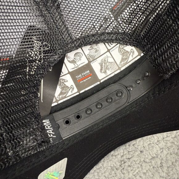 Goorin Bros The Farm Hat Cap Snap Back Black Mamba Snake Patch Mesh Trucker NWT - Picture 5 of 10